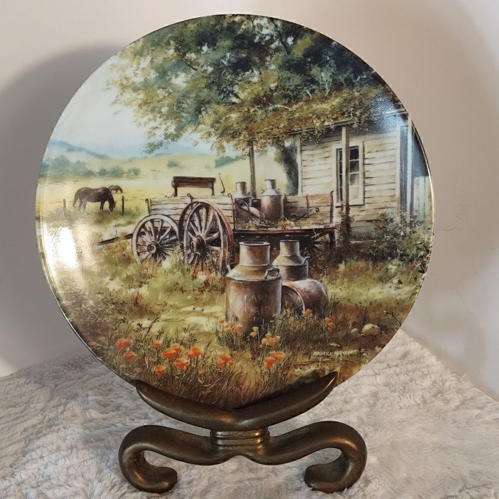 Maurice Harvey "The Dairy Cans" Collector Plate